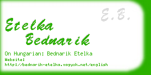 etelka bednarik business card